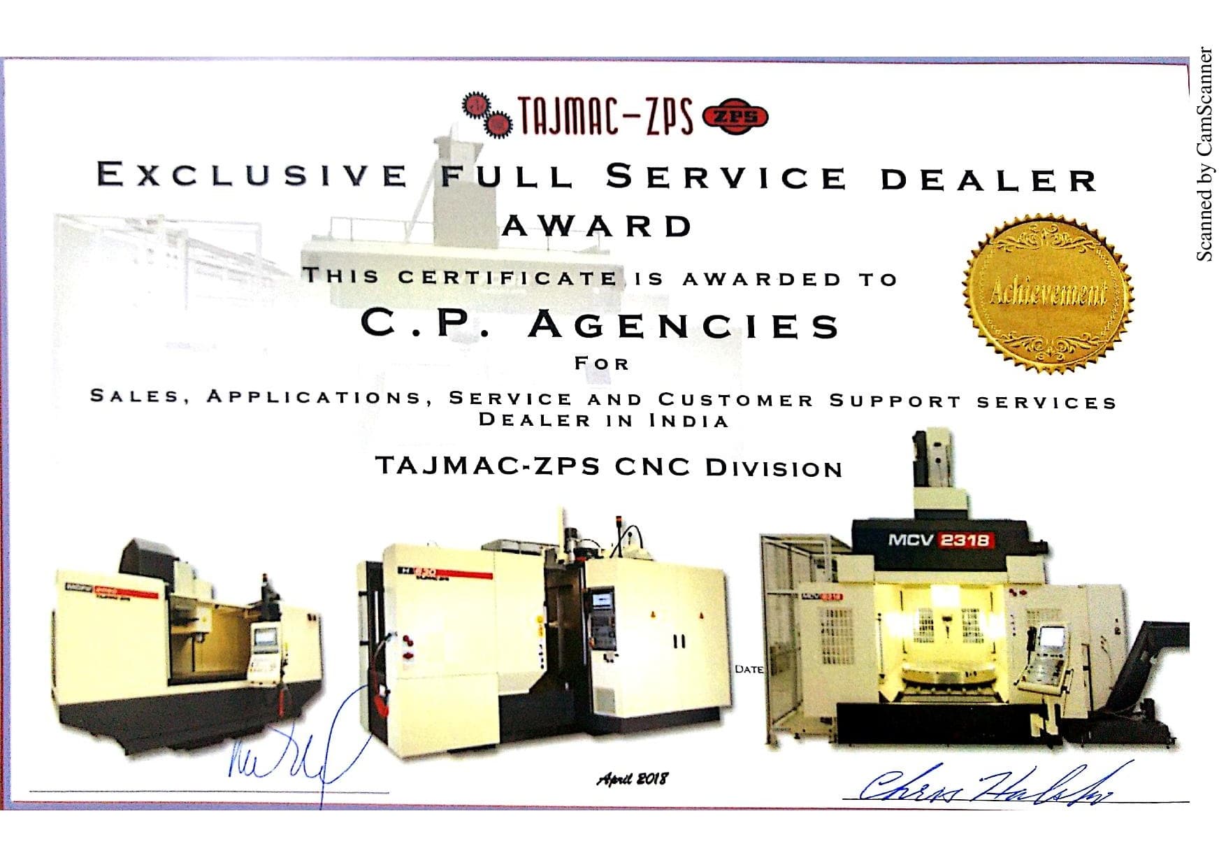 Exclusive Dealer in India Award